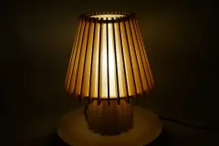 Bej Renk 3D Baskı Abajur